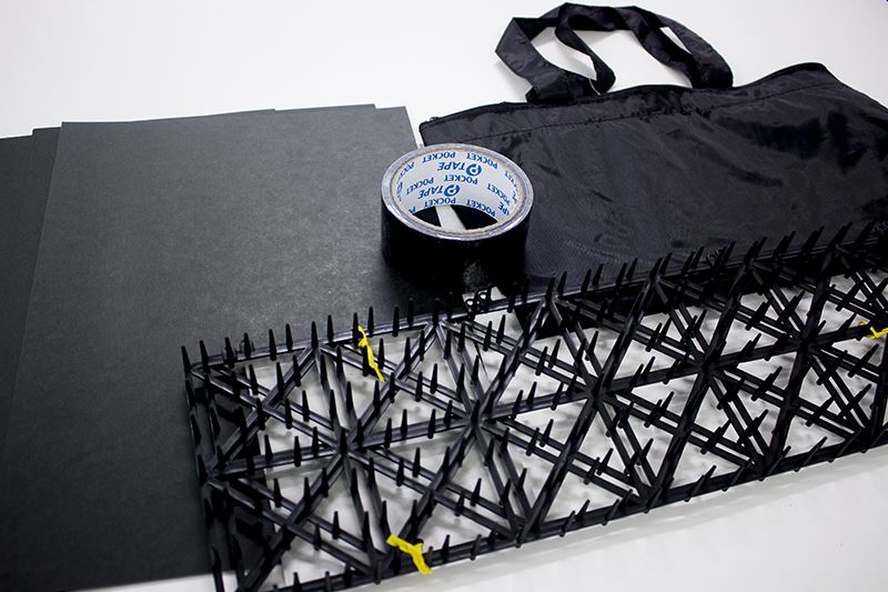 ▲ライブハウス感を出すために小道具も用意。